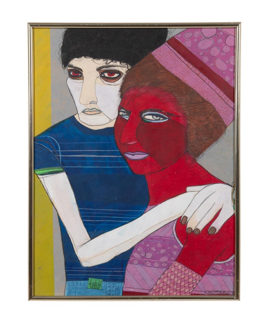 ROBBIE TILLOTSON, FIGURAL SCENE W/ COUPLE MM/P (1 of 6)