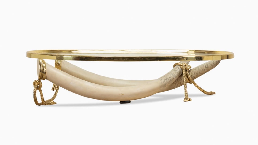 HOLLYWOOD REGENCY SAFARI MOTIF COCKTAIL TABLE (1 of 6)