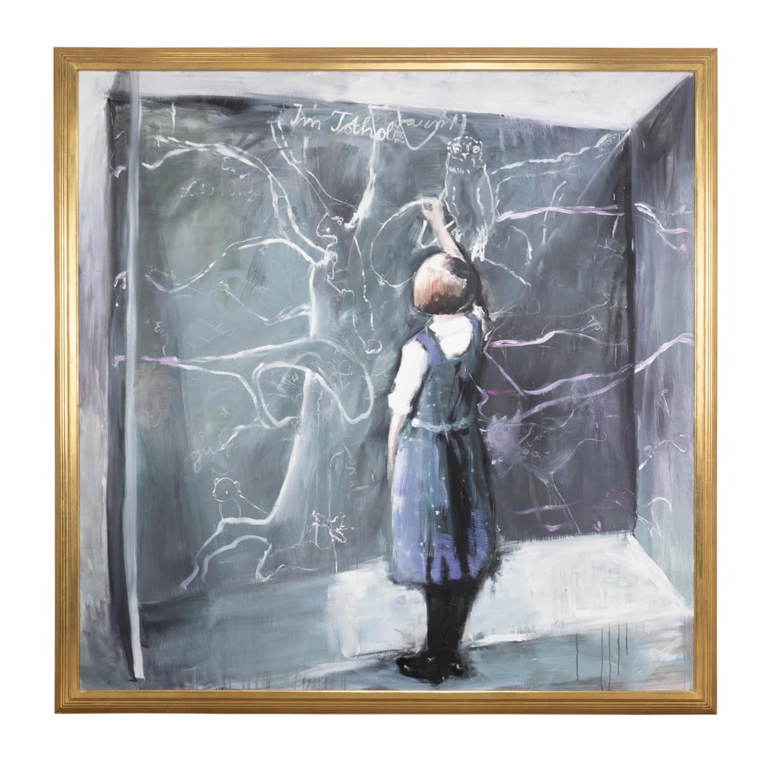 SIMONE LUCAS, GIRL AT CHALKBOARD, LARGE O/C 05/06 (1 of 5)