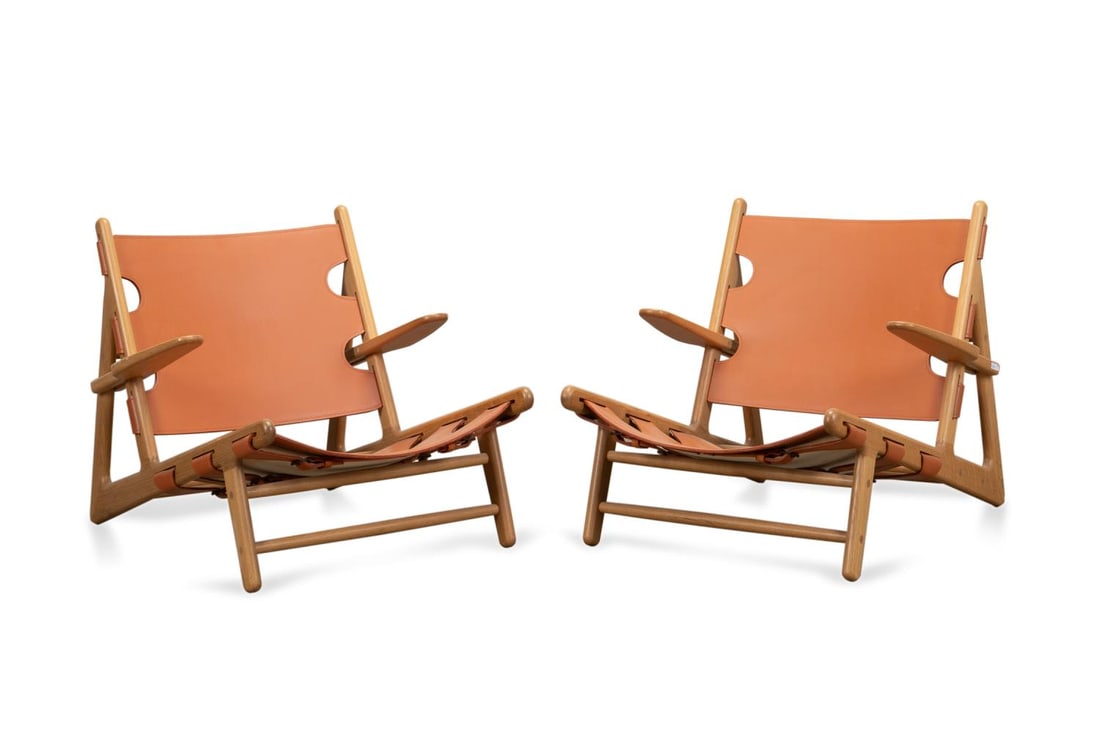 PAIR BORGE MOGENSEN 'HUNTING' CHAIRS (1 of 7)