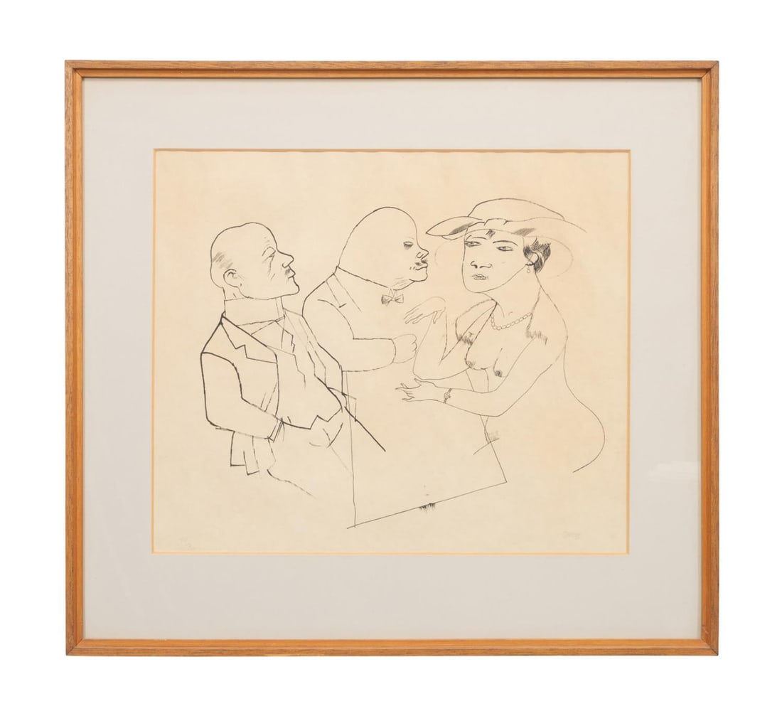 GEORGE GROSZ 'HAIFISCHE' FIGURAL LITHOGRAPH 11/30 (1 of 8)