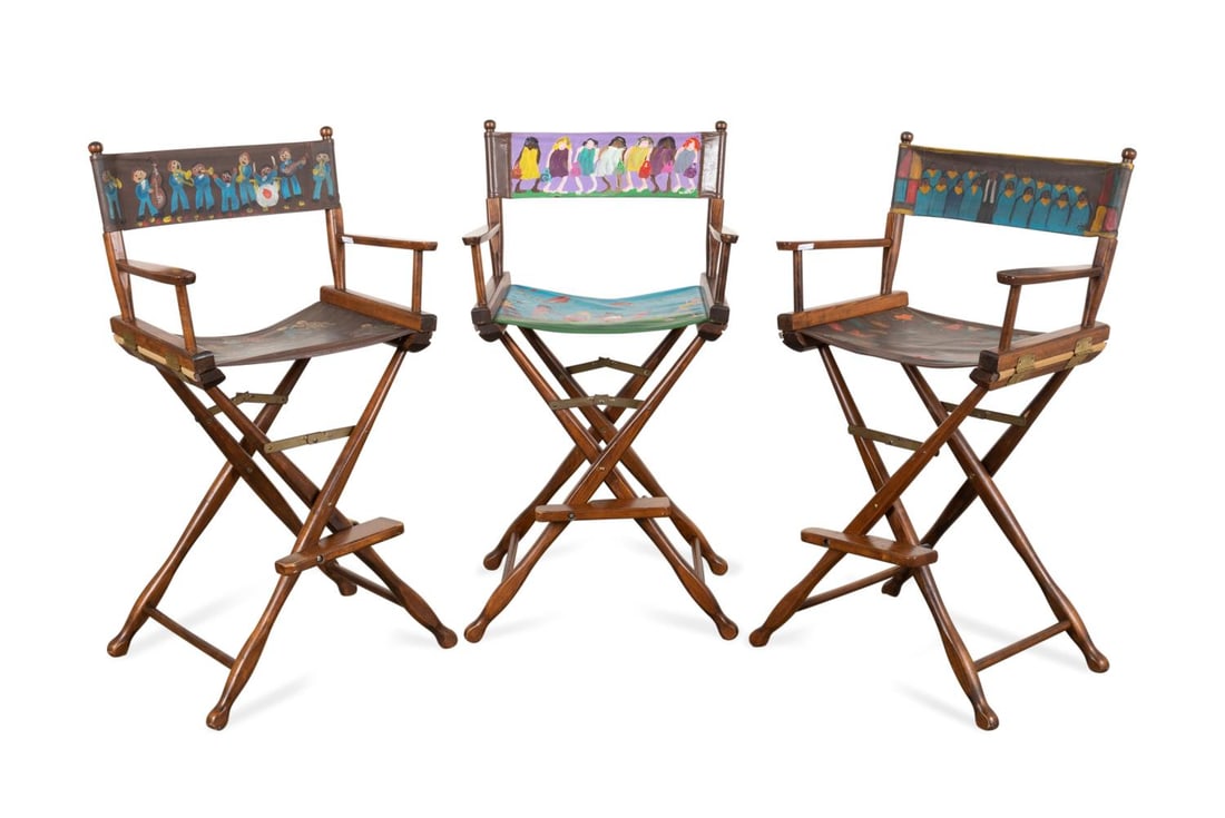 THREE FOLK ART DIRECTOR'S CHAIRS, CLARK & LONG (1 of 15)