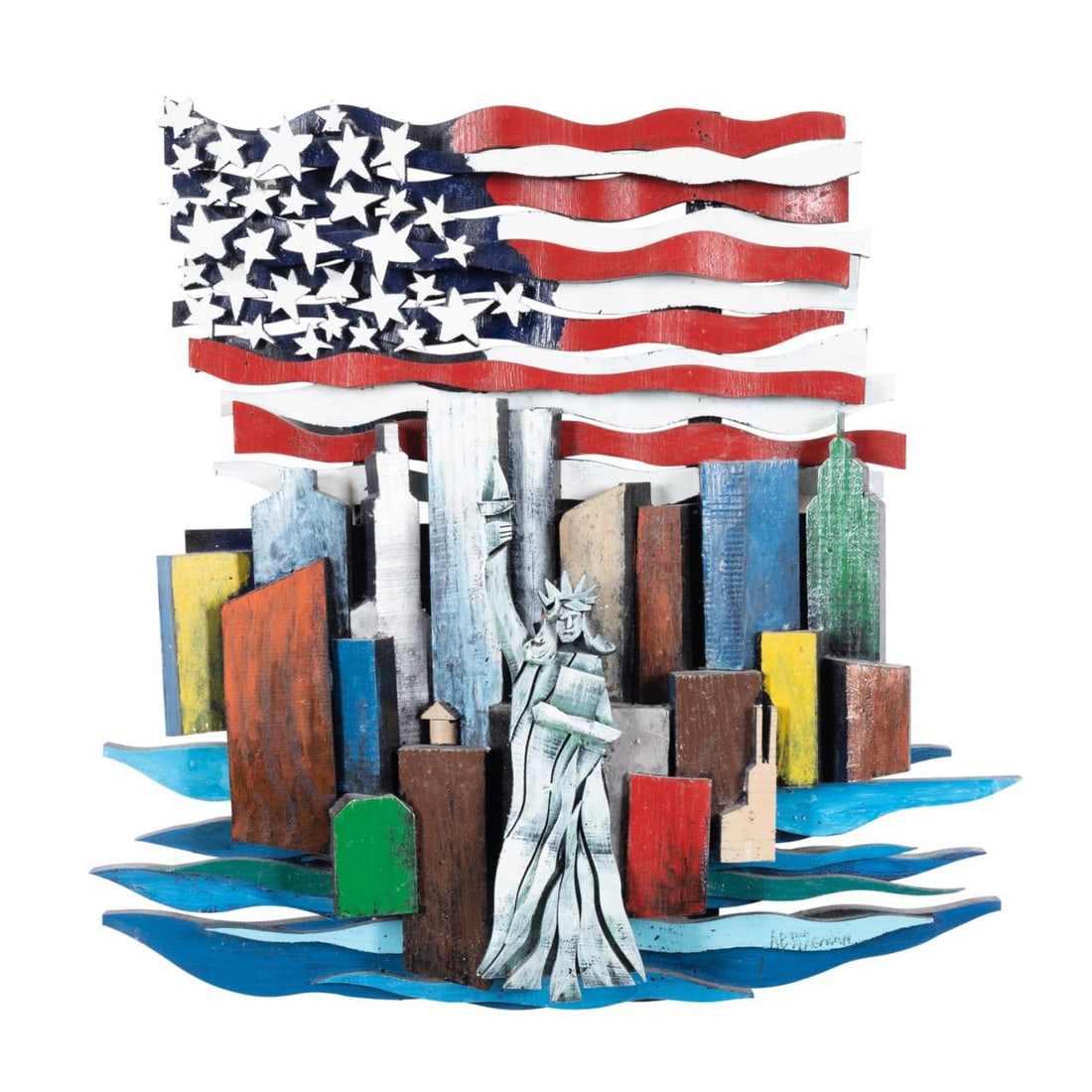 AB THE FLAGMAN, LIBERTY IN MANHATTAN, FOLK ART (1 of 6)