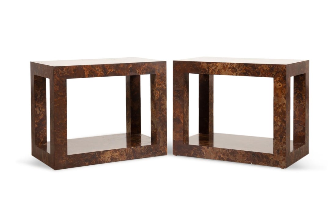 PAIR MODERN PARSONS LAMINATE END TABLES (1 of 6)