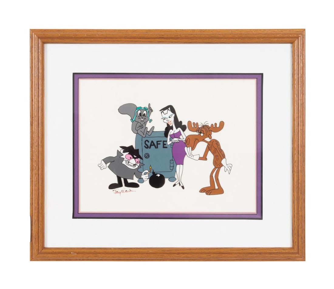 ANIMATION CEL, BORIS, NATASHA, ROCKY & BULL WINKLE (1 of 6)