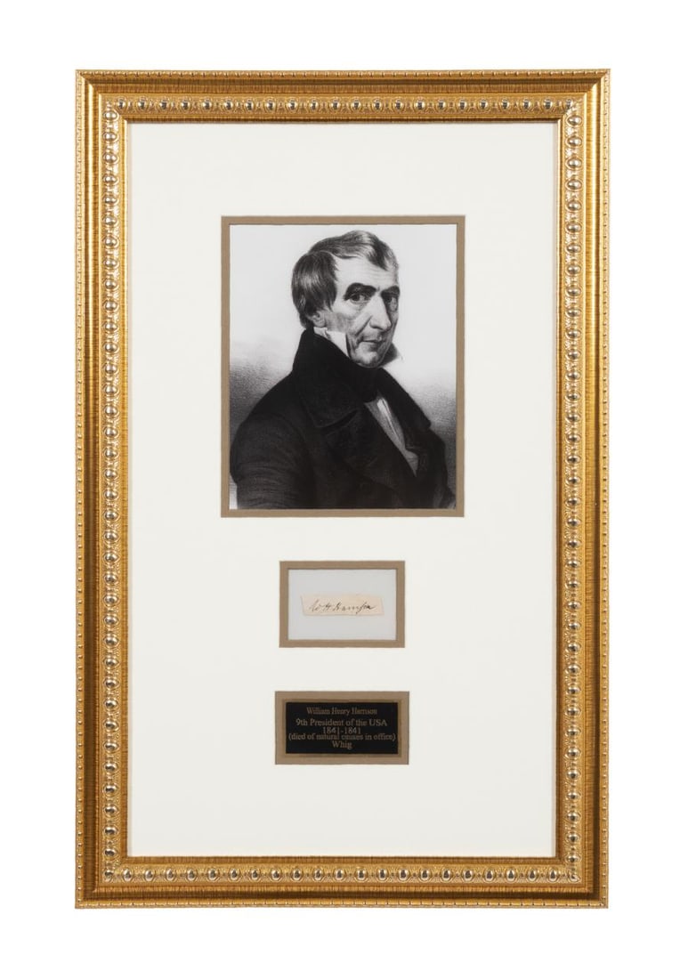 WILLIAM HENRY HARRISON SIGNED CUT PIECE WITH JSA (1 of 6)