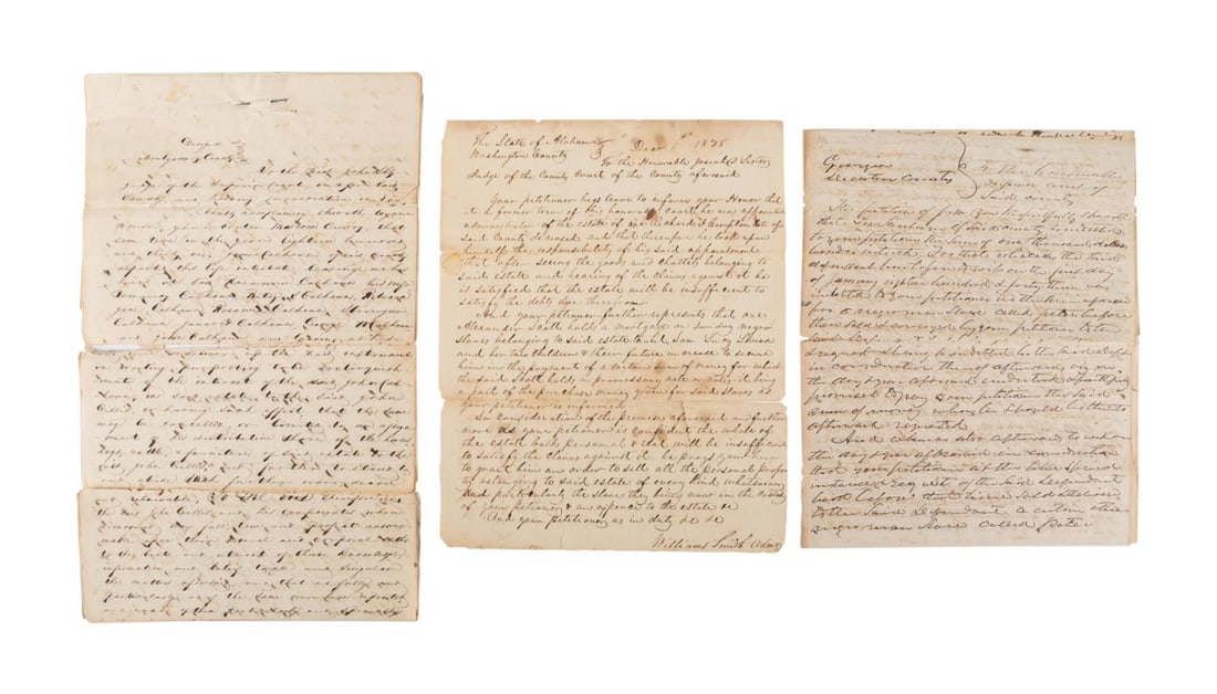 THREE ANTEBELLUM LEGAL DOCUMENTS ABOUT SLAVES (1 of 4)