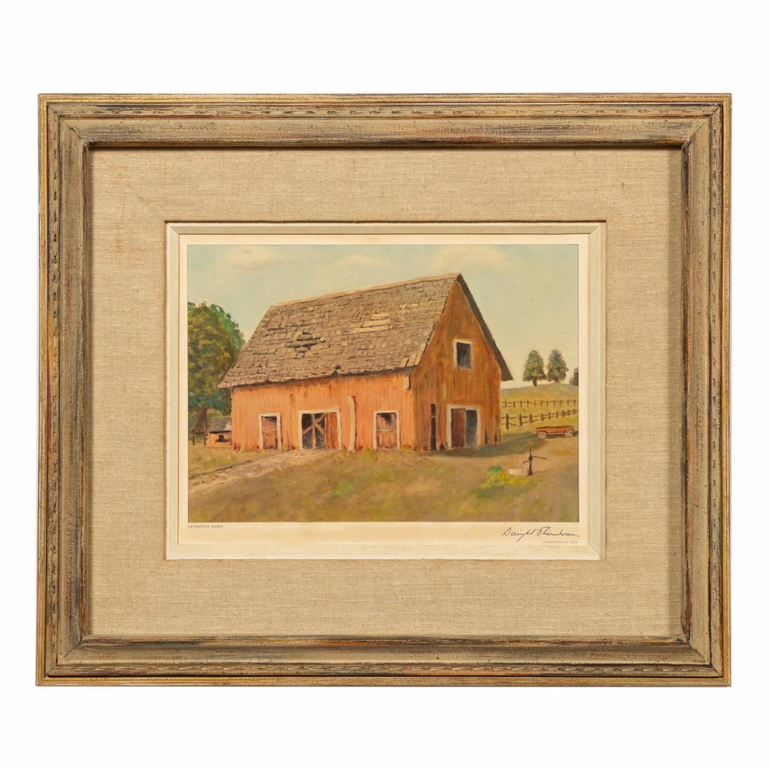 1958 WHITE HOUSE EISENHOWER CHRISTMAS GIFT PRINT (1 of 4)