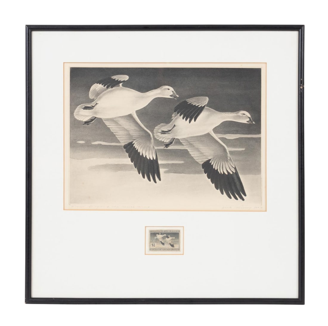 1938 FEDERAL DUCK STAMP PRINT AND STAMP FRAMED (1 of 7)