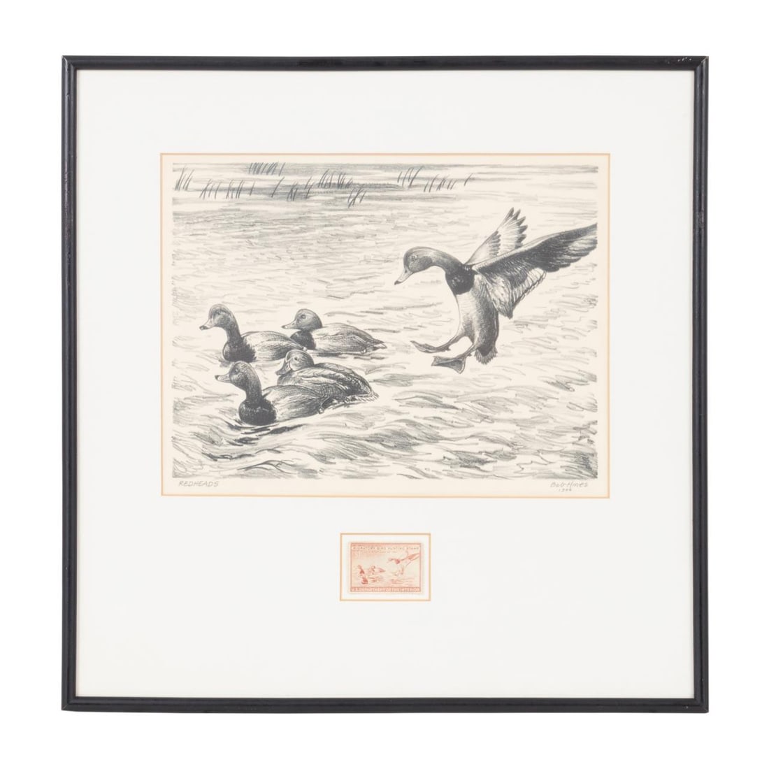 1946 FEDERAL DUCK STAMP PRINT AND STAMP IN FRAME (1 of 7)