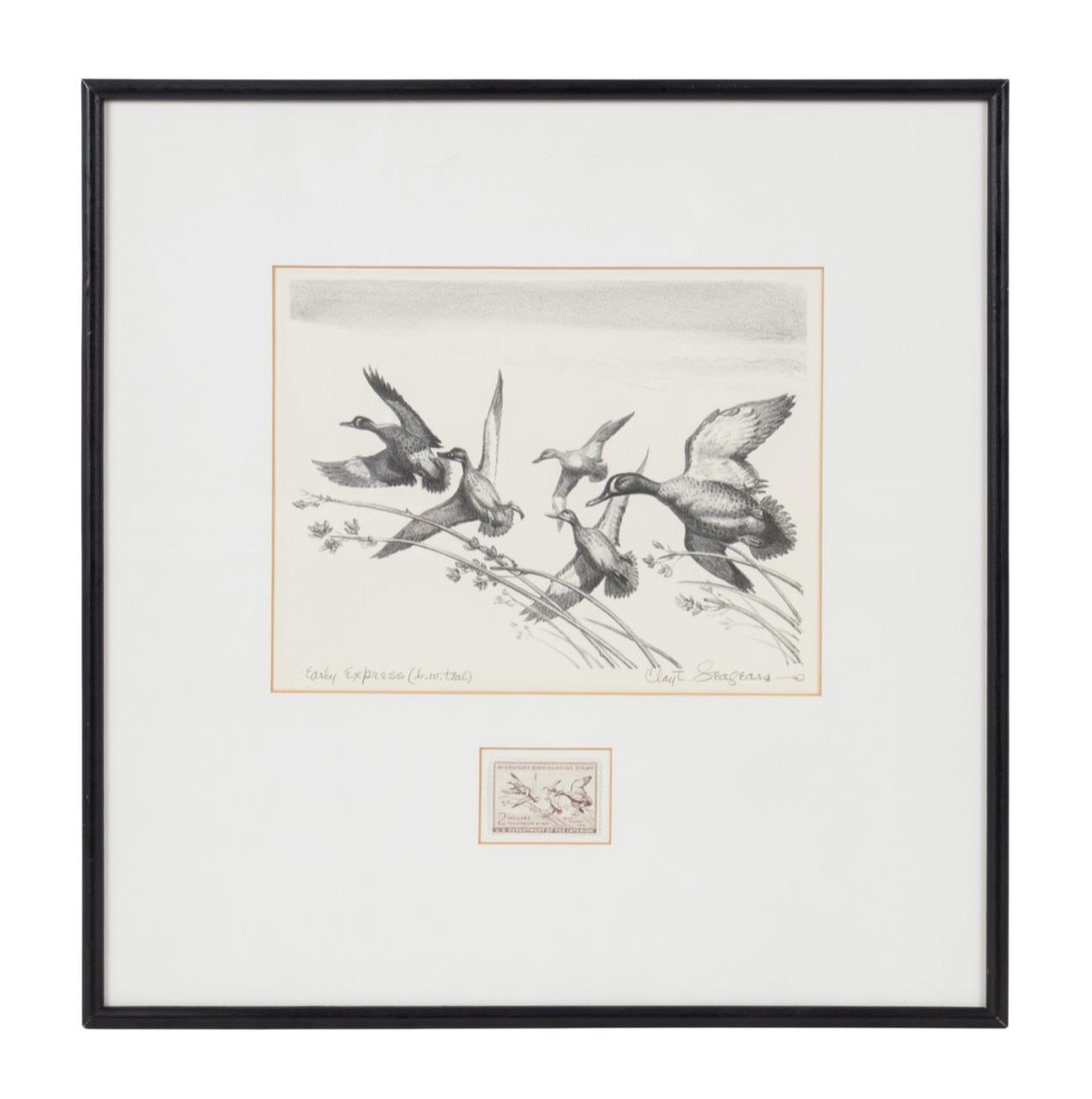 1953 FEDERAL DUCK STAMP PRINT AND STAMP IN FRAME (1 of 7)