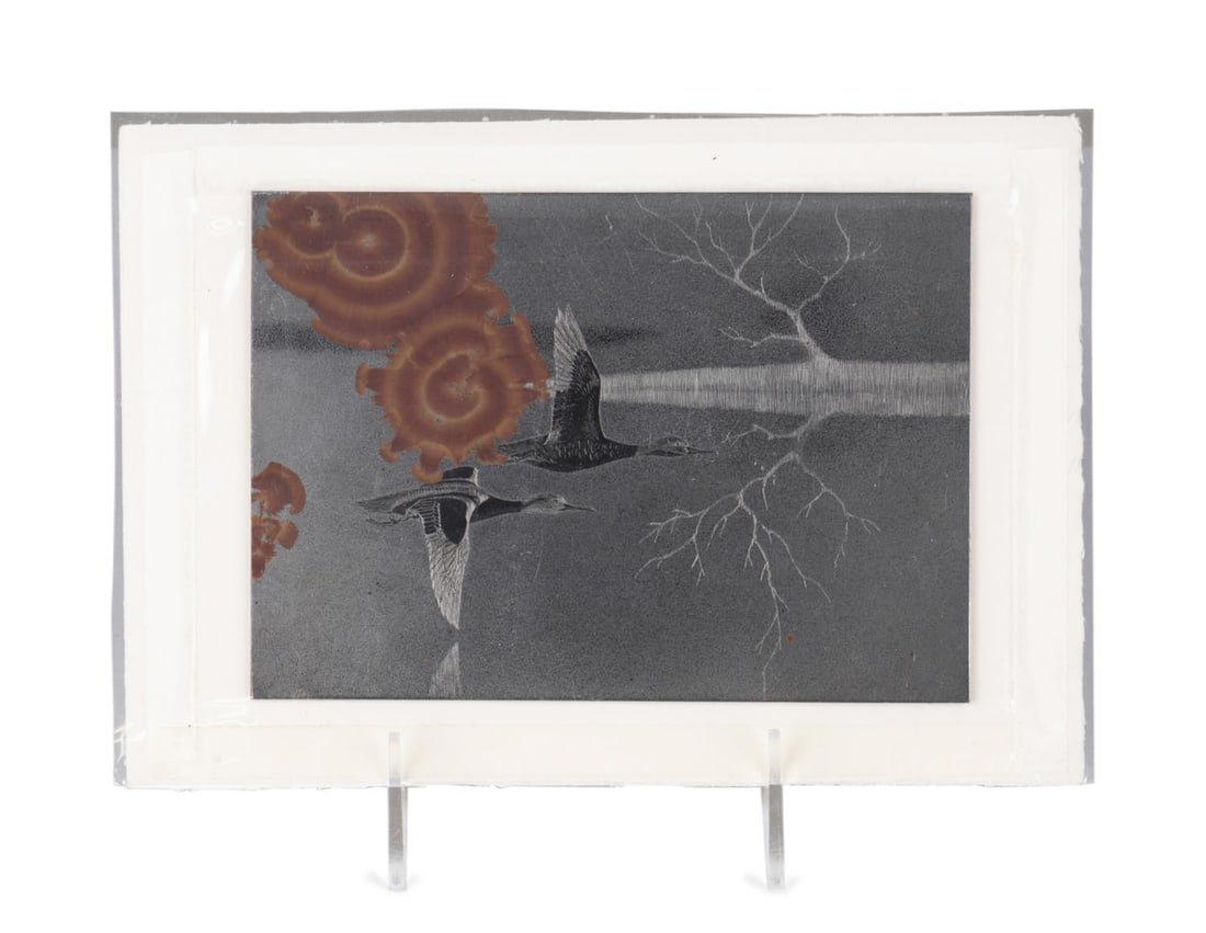 1956-57 ORIGINAL FEDERAL DUCK STAMP PRINTING PLATE (1 of 5)