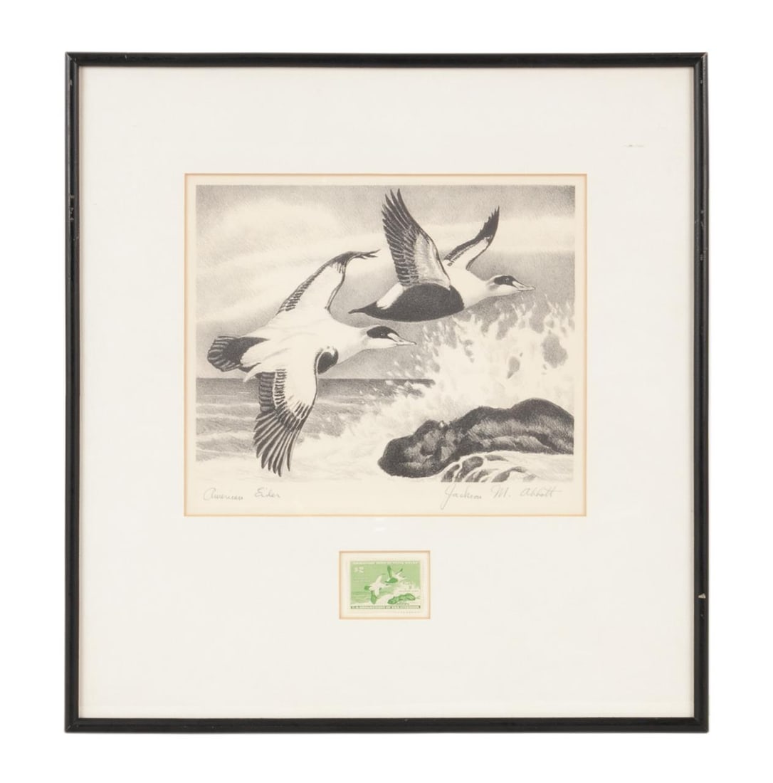 1957 FEDERAL DUCK STAMP PRINT AND STAMP FRAMED (1 of 7)
