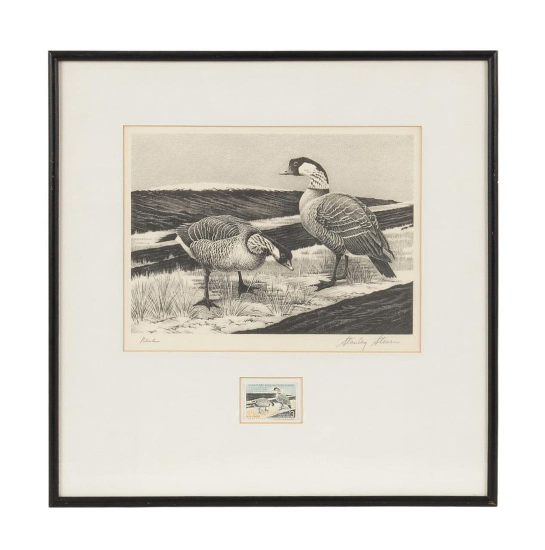 1964 FEDERAL DUCK STAMP PRINT A ND STAMP FRAMED (1 of 7)