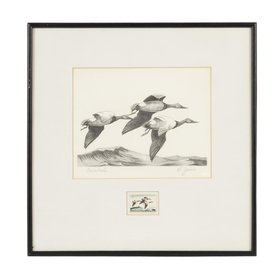 1965 FEDERAL DUCK STAMP PRINT AND STAMP FRAMED (1 of 7)