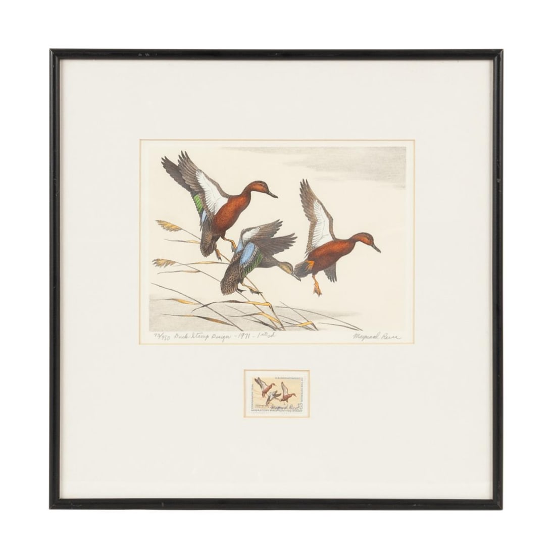1971 FEDERAL DUCK STAMP PRINT, REECE SIGNED STAMP (1 of 7)
