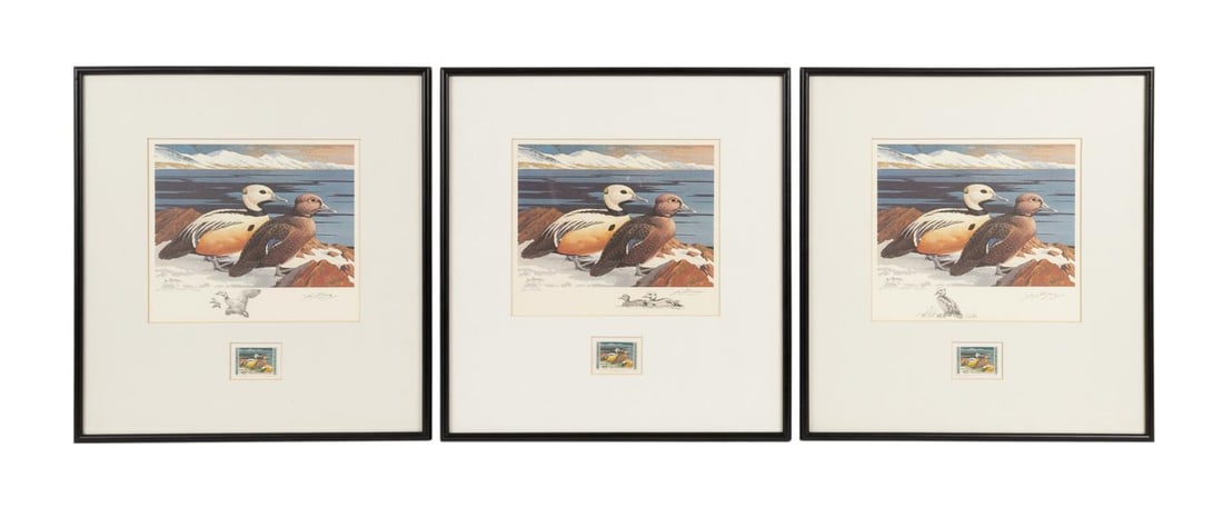 3PCS 1973 FEDERAL DUCK STAMP PRINTS REMARQUED (1 of 9)