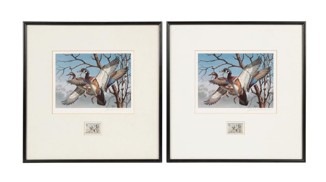 2PCS 1974 FEDERAL DUCK STAMP PRINTS & STAMPS (1 of 10)