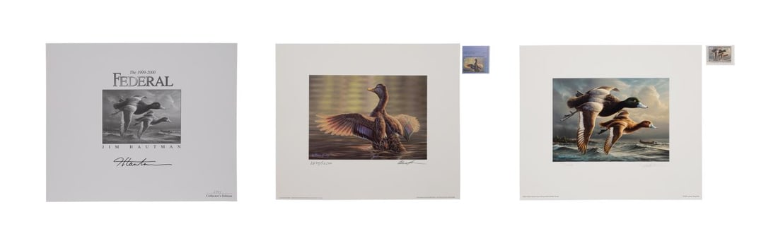 20 FEDERAL DUCK STAMP PRINTS WITH STAMPS 1999-2002 (1 of 20)