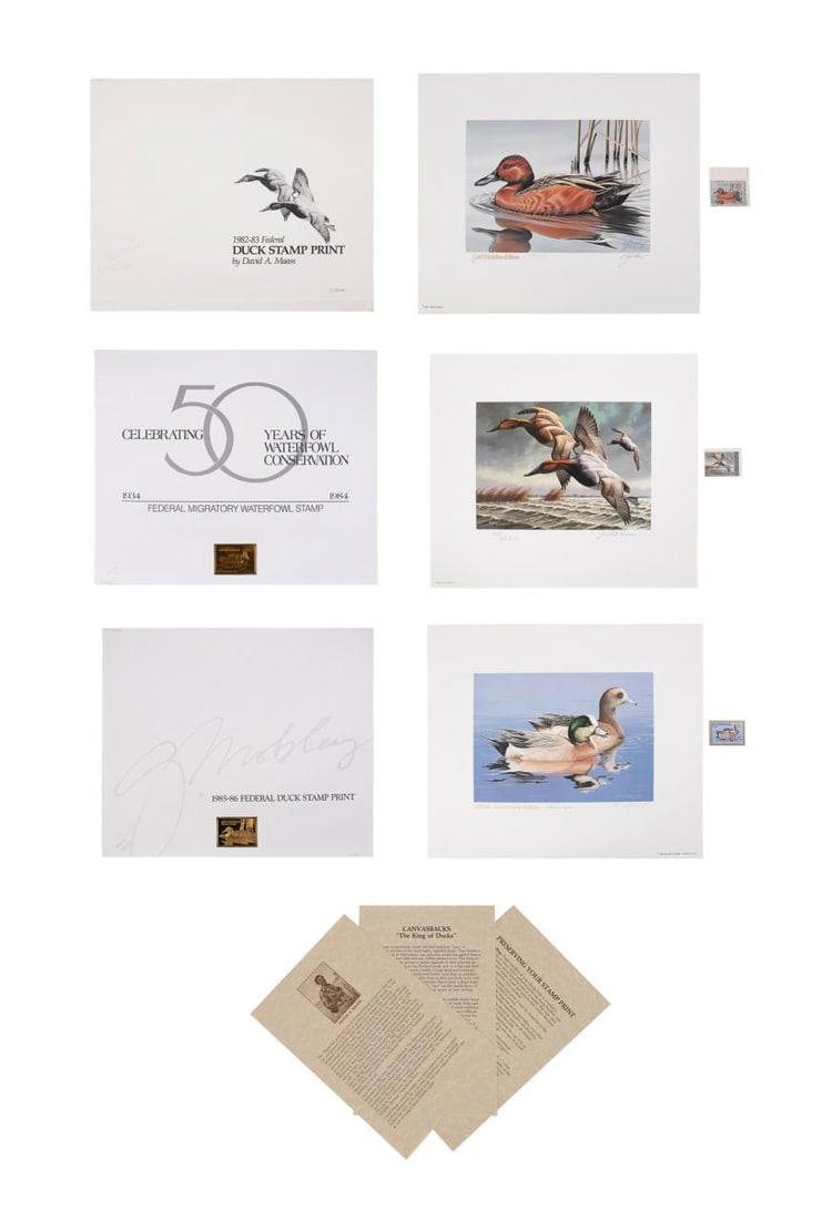 18 FEDERAL DUCK STAMP PRINTS WITH ISSUED STAMP. (1 of 20)