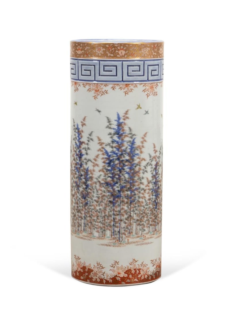 JAPANESE FUKAGAWA WALKING STICK STAND, 19TH C. (1 of 12)