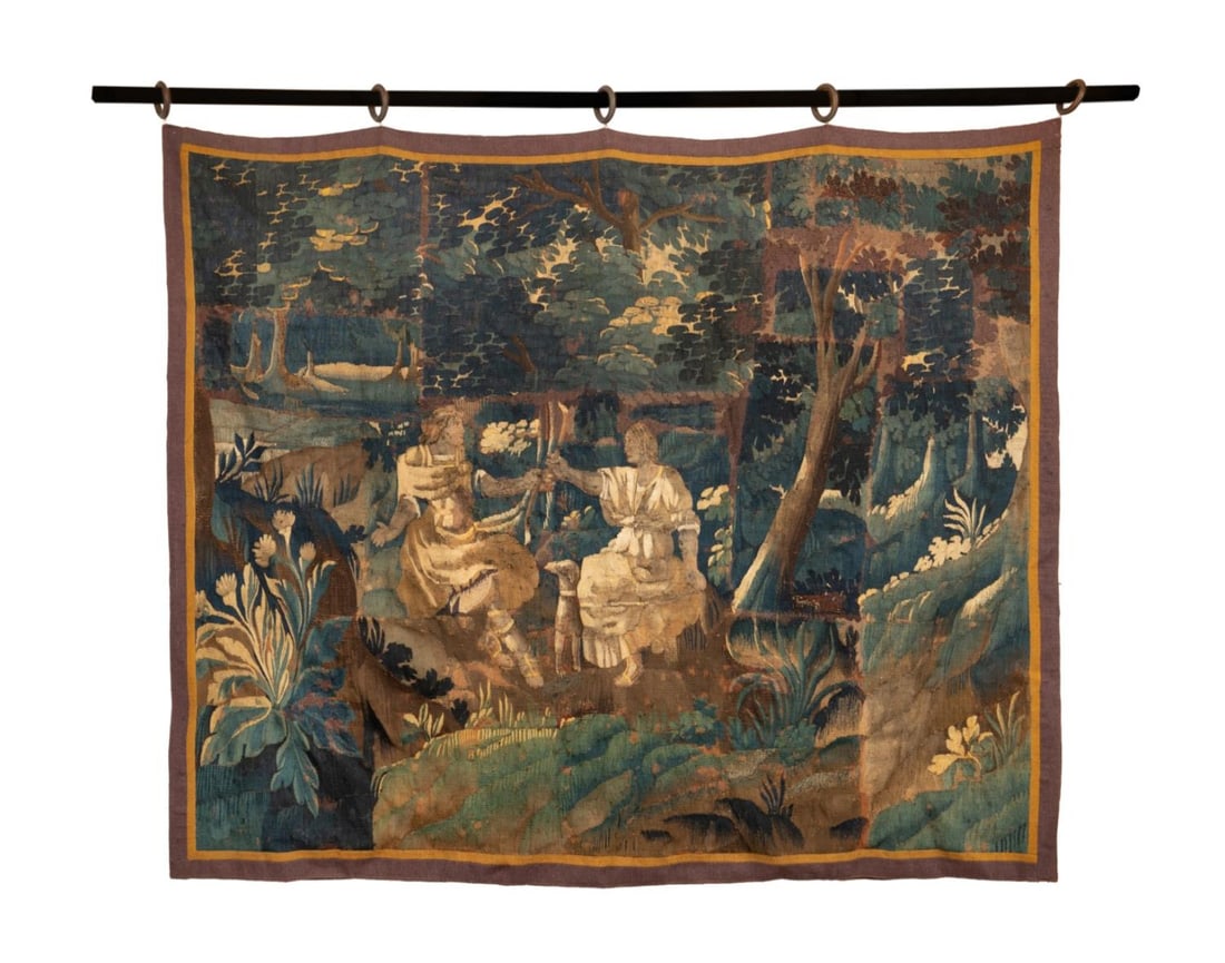 19TH C. FLEMISH MYTHOLOGICAL SCENE TAPESTRY (1 of 5)