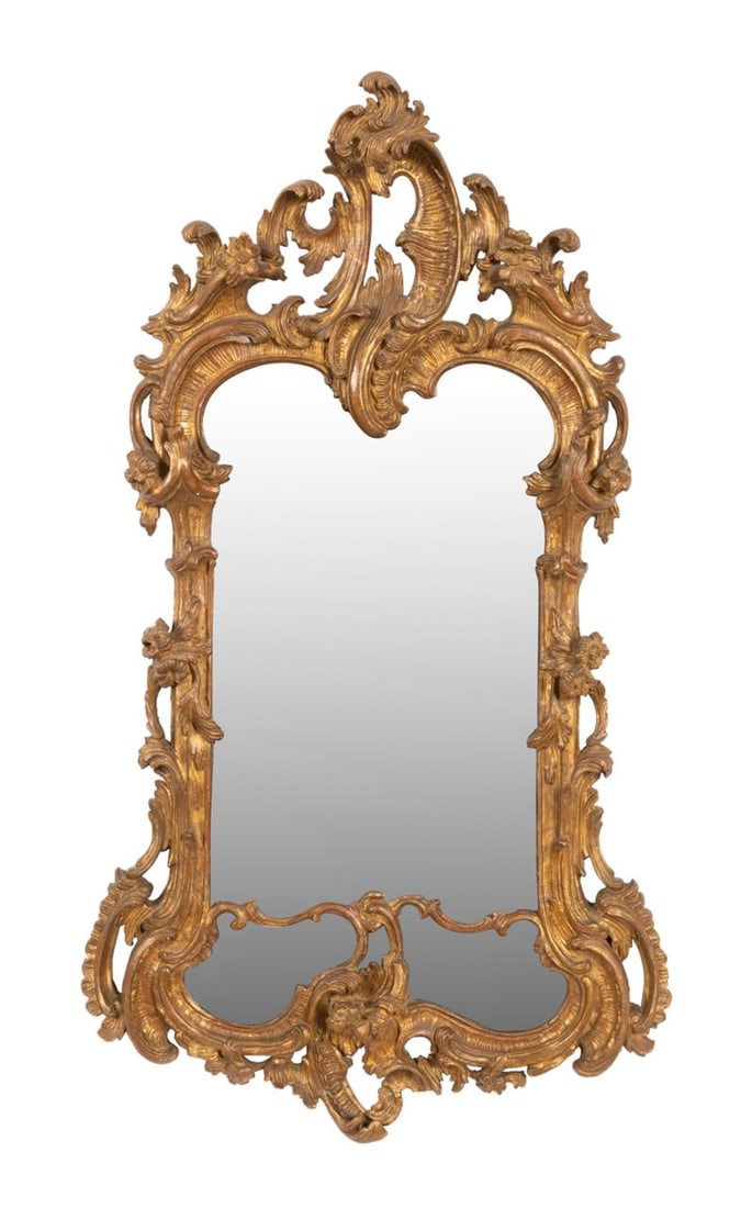 ITALIAN GILTWOOD ROCOCO STYLE MIRROR (1 of 4)