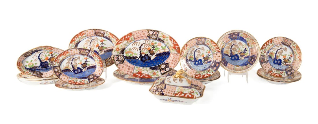 16PCS COALPORT 'ROCK AND TREE' IMARI DINNERWARE (1 of 17)