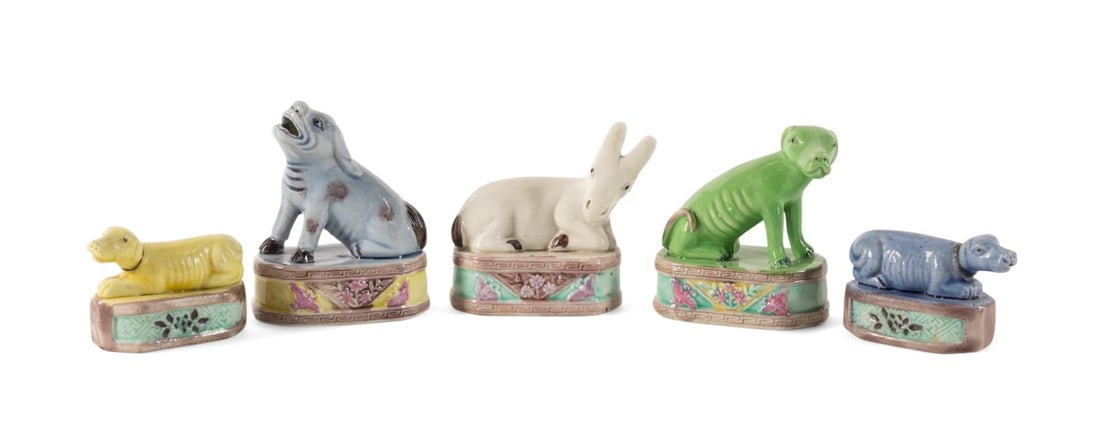 5 CHINESE PORCELAIN MINIATURE ANIMAL FIGURES (1 of 6)