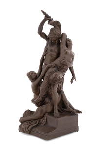 AFTER PIO FEDI, 'RAPE OF POLYXENA', BRONZE: After Pio Fedi (Italian, 1816-1892), Italian, 1892. Grand Tour bronze, 'Rape of Polyxena', depicting Pyrrhus abducting Polyxena while Hecuba attempts to save her daughter with Polites, her son, dead b