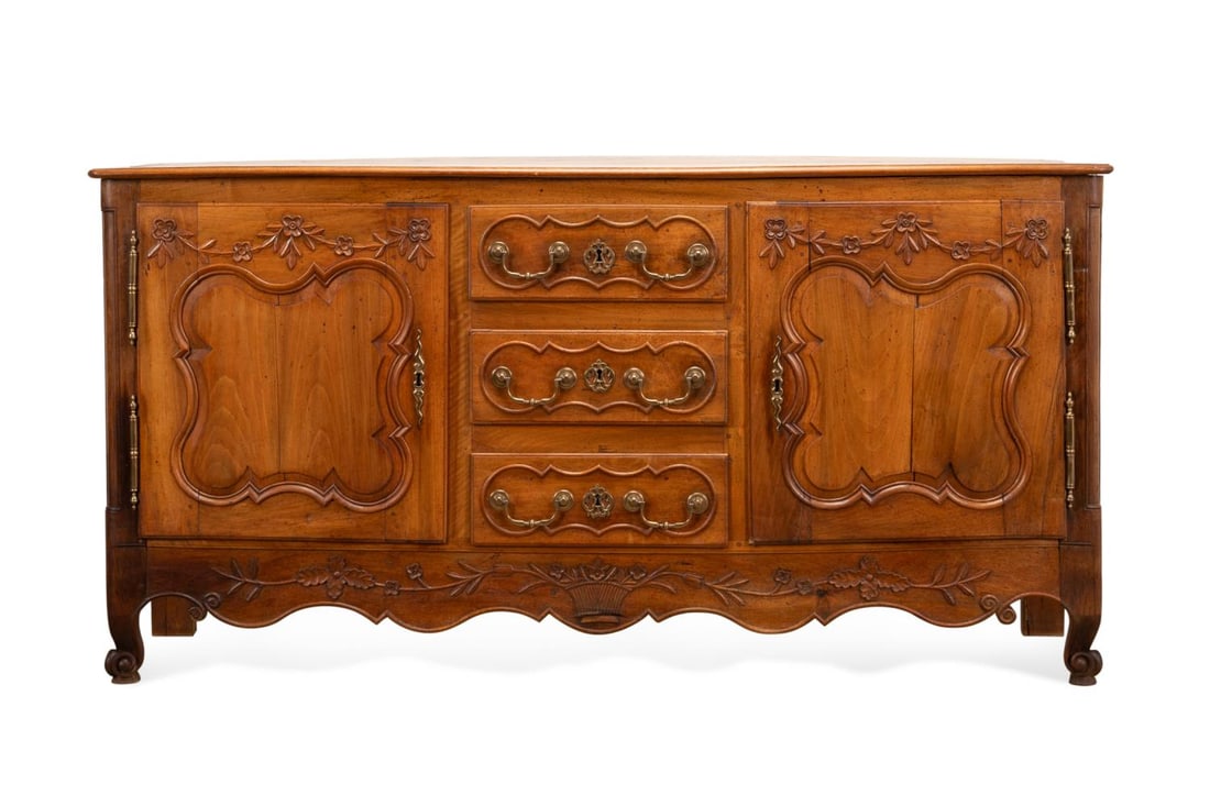 FRENCH LOUIS XIV STYLE FRUITWOOD ENFILADE (1 of 6)