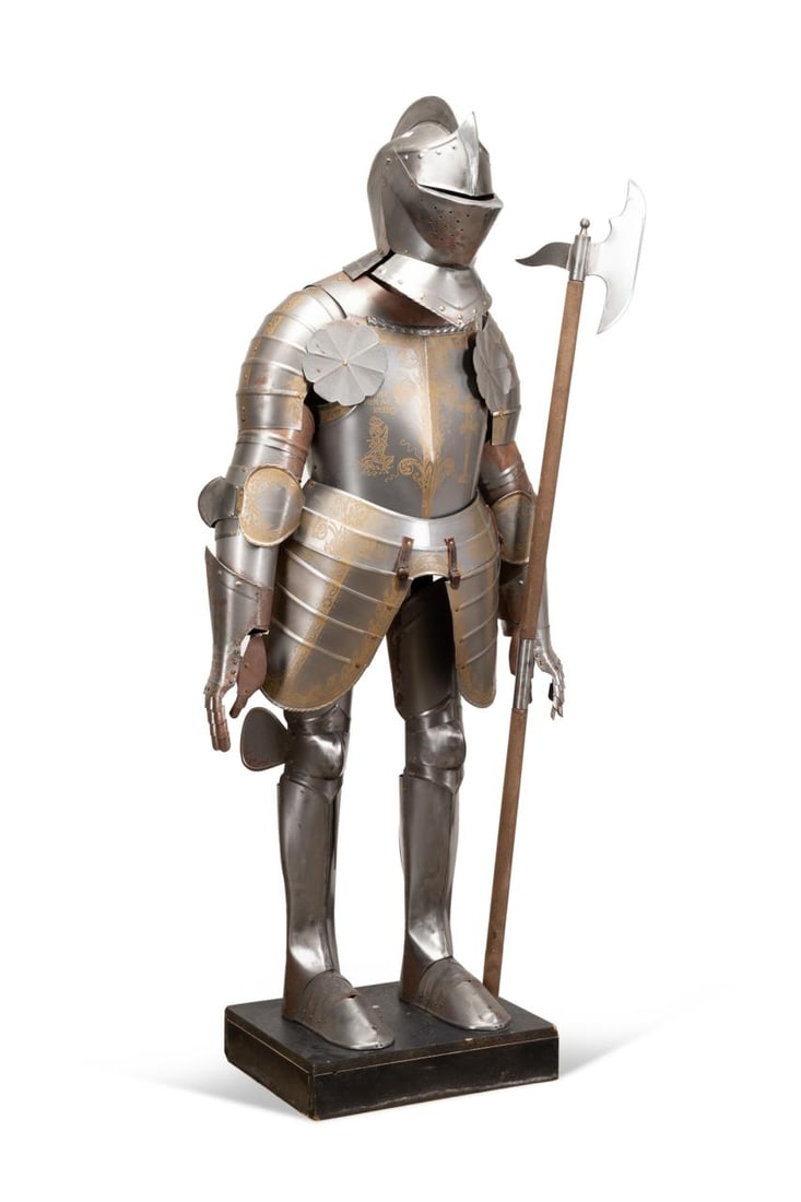 GERMAN MEDIEVEL SUIT OF ARMOR 20TH CENTURY MADE (1 of 10)