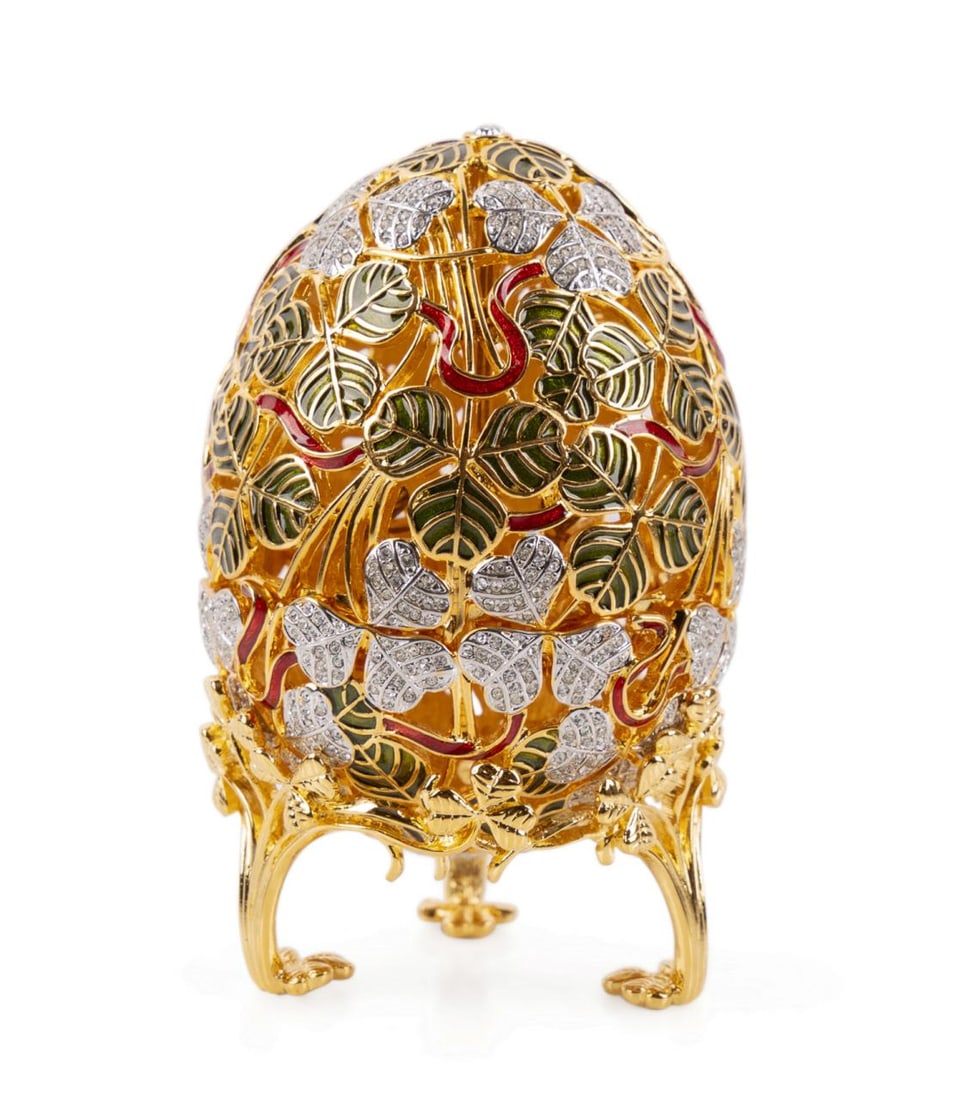 FABERGE 'IMPERIAL CLOVER' ENAMELED SURPRISE EGG (1 of 11)