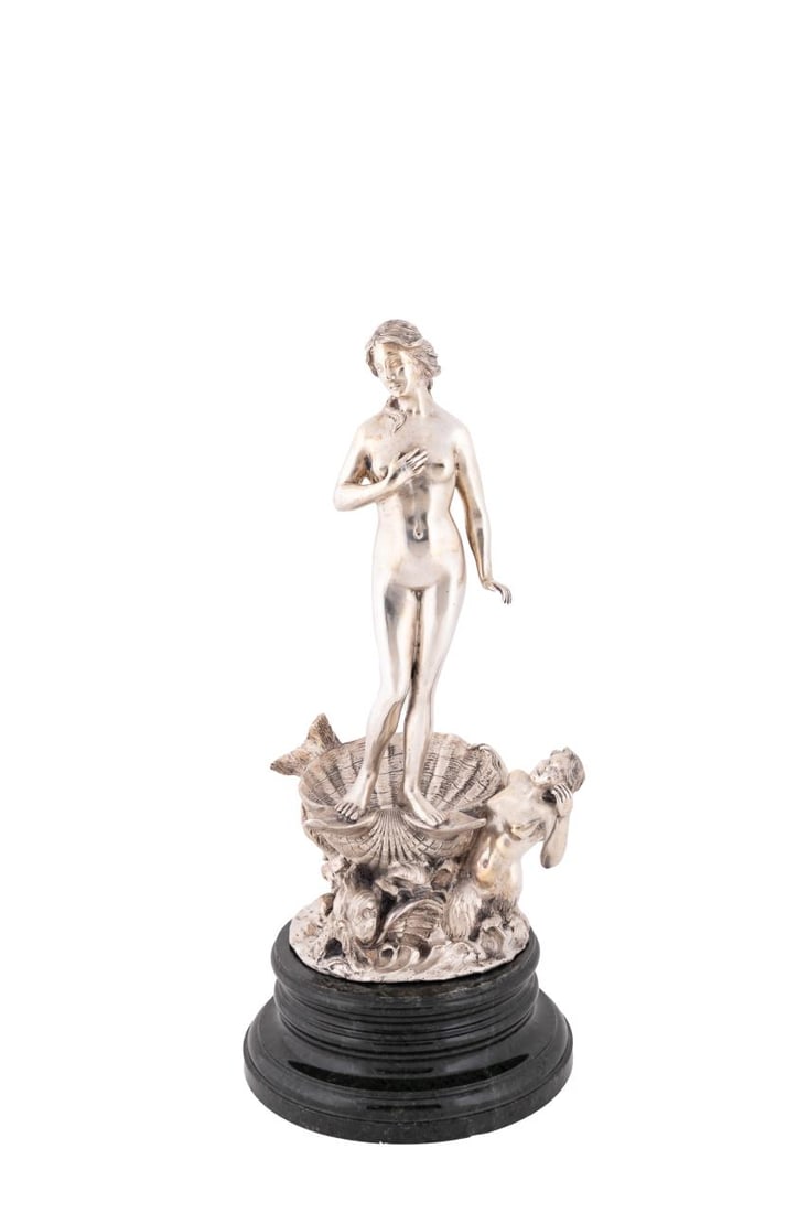 ITALIAN STERLING SILVER BIRTH OF VENUS SCULPTURE (1 of 6)