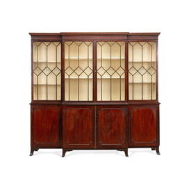 SHERATON BREAKFRONT C. 1790, WR HEARST PROVENANCE