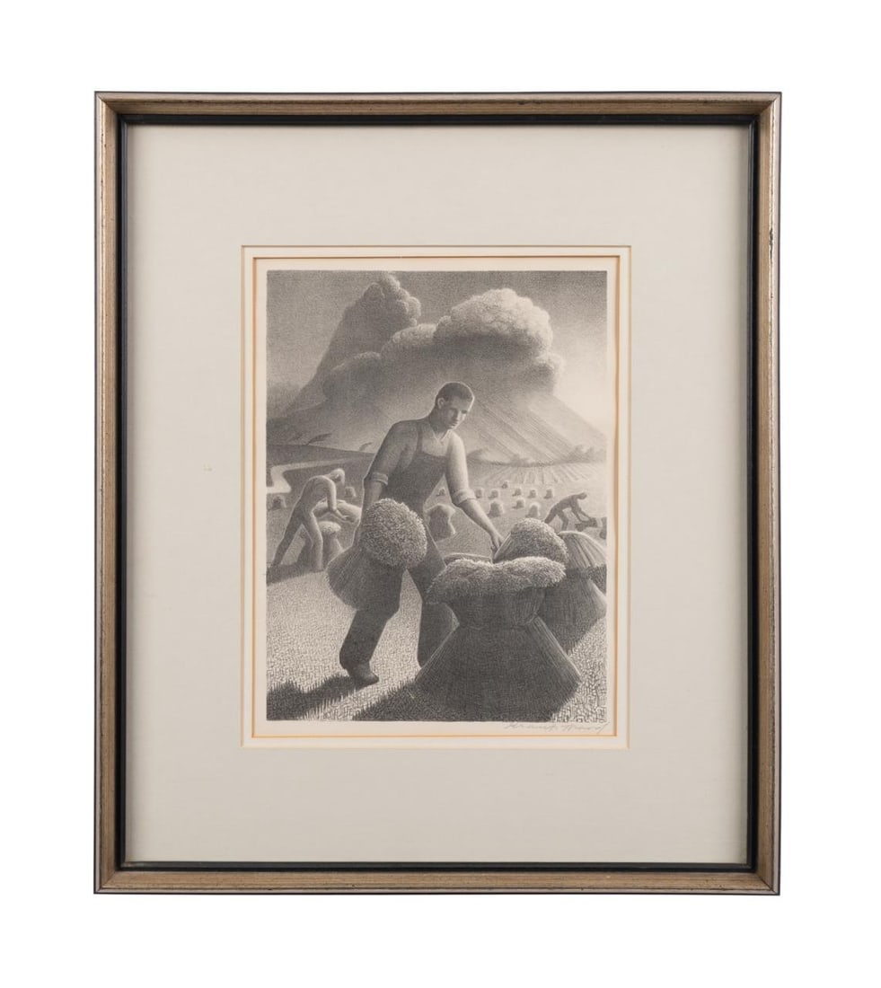 GRANT WOOD 'APPROACHING STORM' SIGNED AAA LITHO (1 of 5)