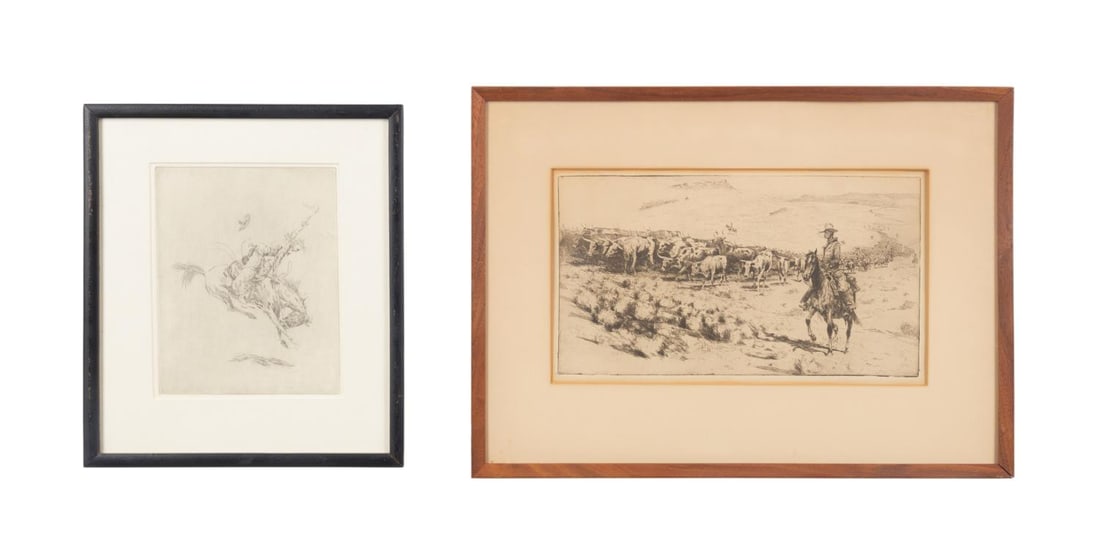 2PCS EDWARD BOREIN ETCHINGS C. 1920-1945 (1 of 7)