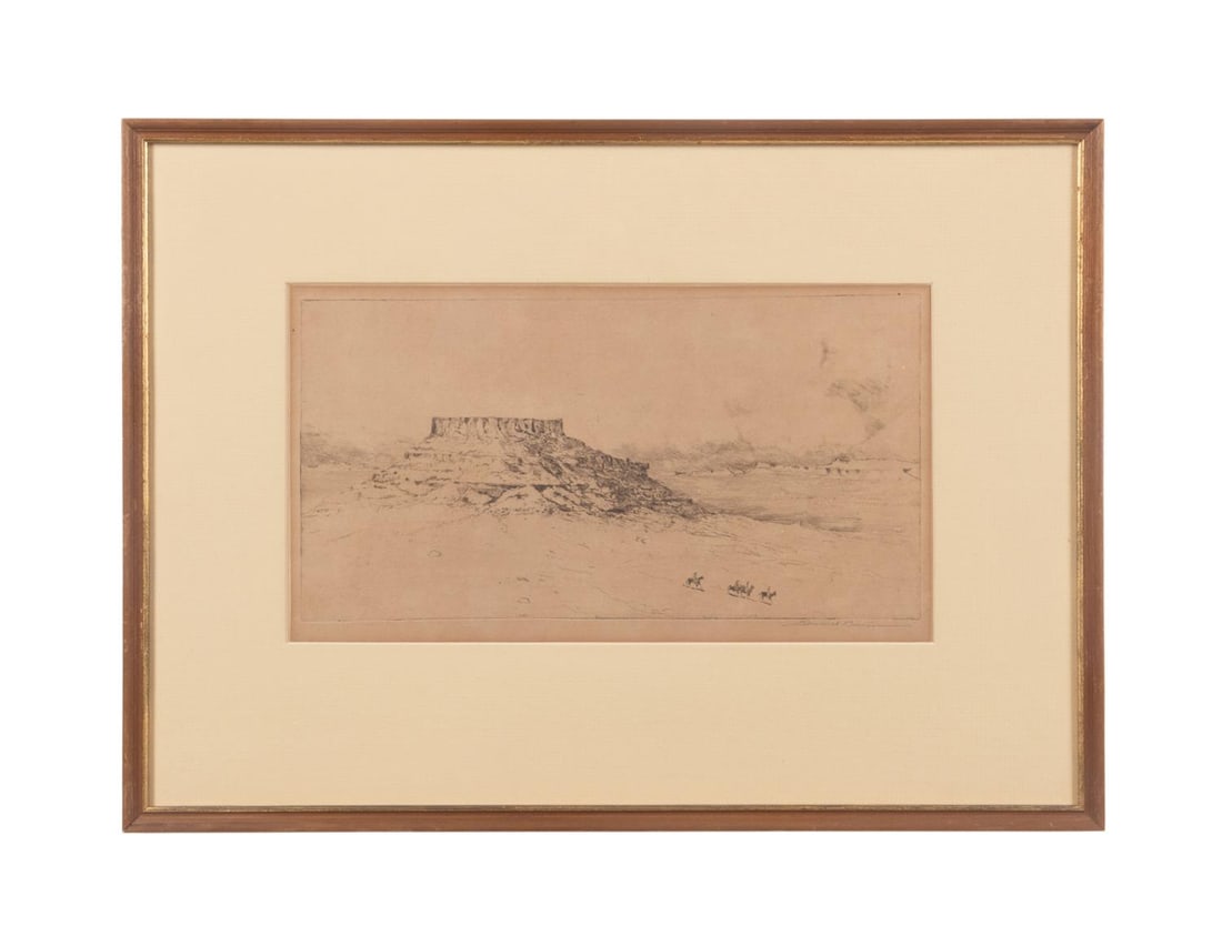 EDWARD BOREIN ETCHING, BLACK MESA, NEW MEXICO (1 of 5)