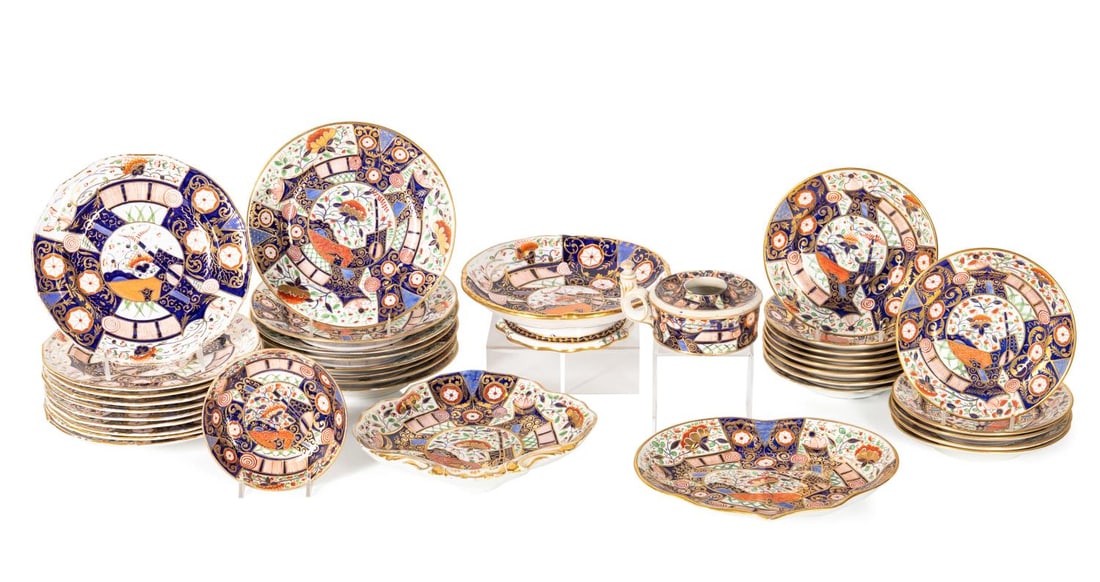 36PCS ENGLISH IMARI TABLEWARE, SAME PATTERN (1 of 19)