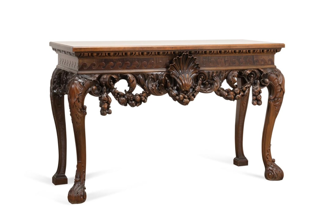 IRISH GEORGE III STYLE MAHOGANY CONSOLE TABLE (1 of 6)