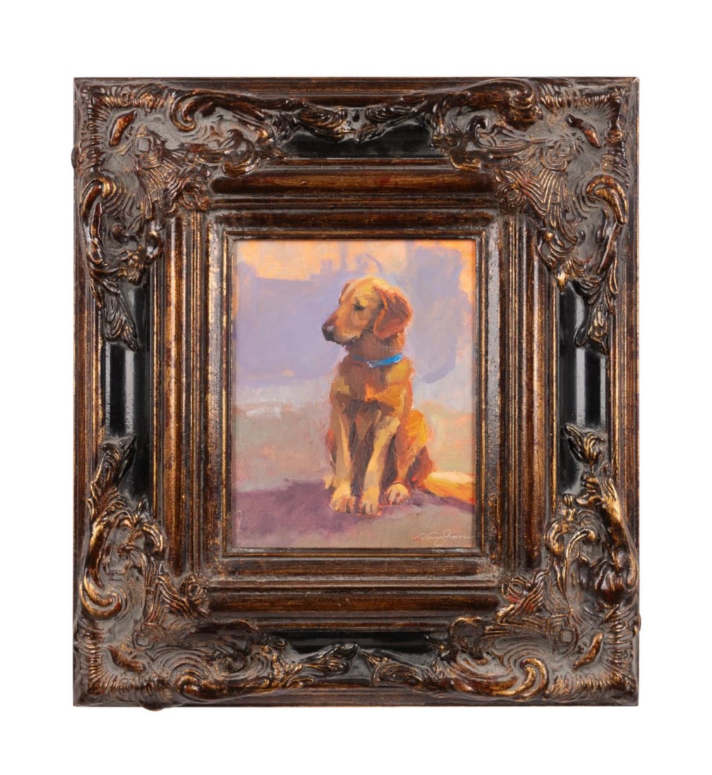 VIRGINIA VAUGHAN 'GOLDEN RETRIEVER' OIL PAINTING (1 of 6)