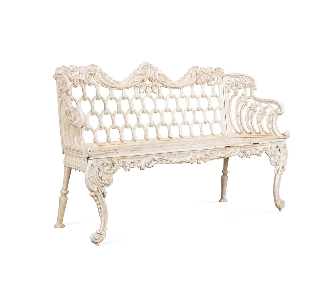 AFTER CARRON CO. VICTORIAN STYLE IRON GARDEN BENCH (1 of 7)