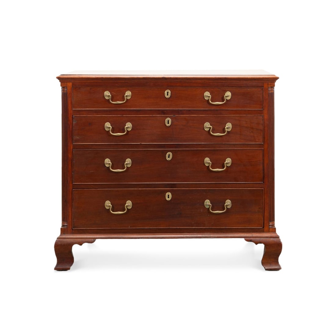 19TH C. AMERICAN CHIPPENDALE MAHOGANY CHEST (1 of 5)