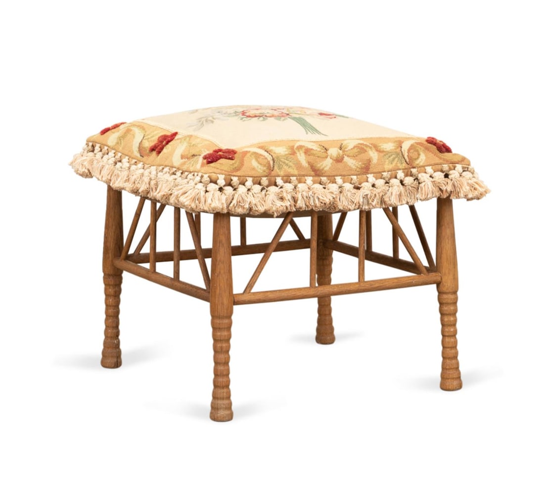 MANNER LIBERTY & CO. THEBES STOOL AND CUSHION (1 of 8)