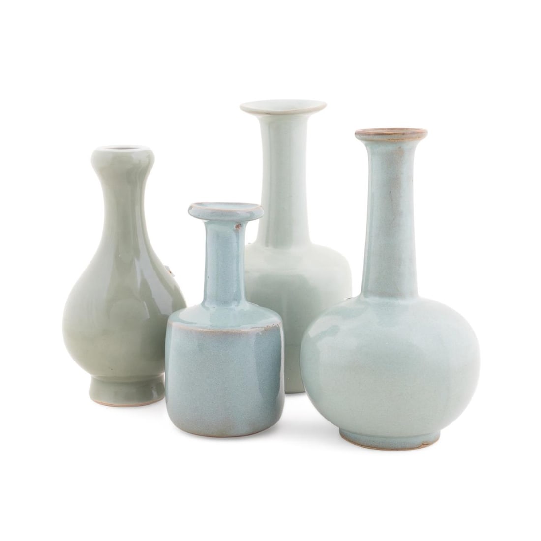 4PCS CHINESE CELADON GLAZED VASES (1 of 6)