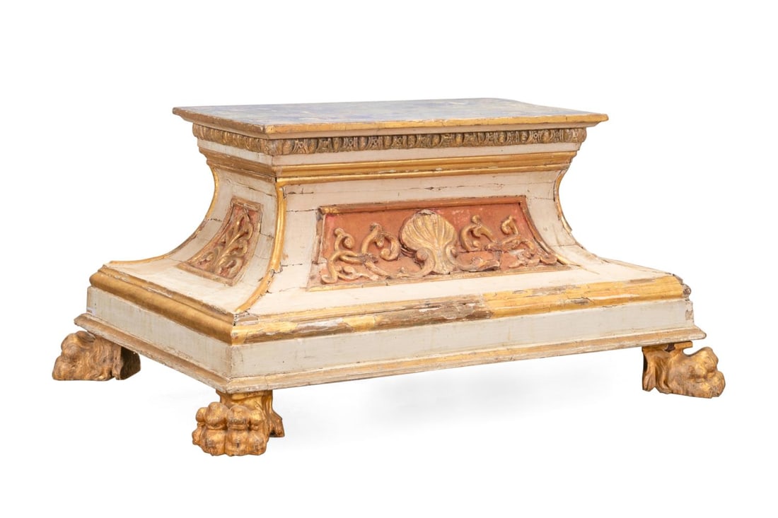 18TH C. ITALIAN BAROQUE PARCEL GILT BASE (1 of 6)