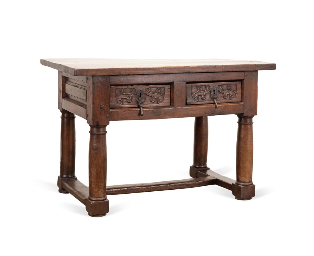 17TH C. SPANISH BAROQUE WALNUT WORK TABLE (1 of 6)