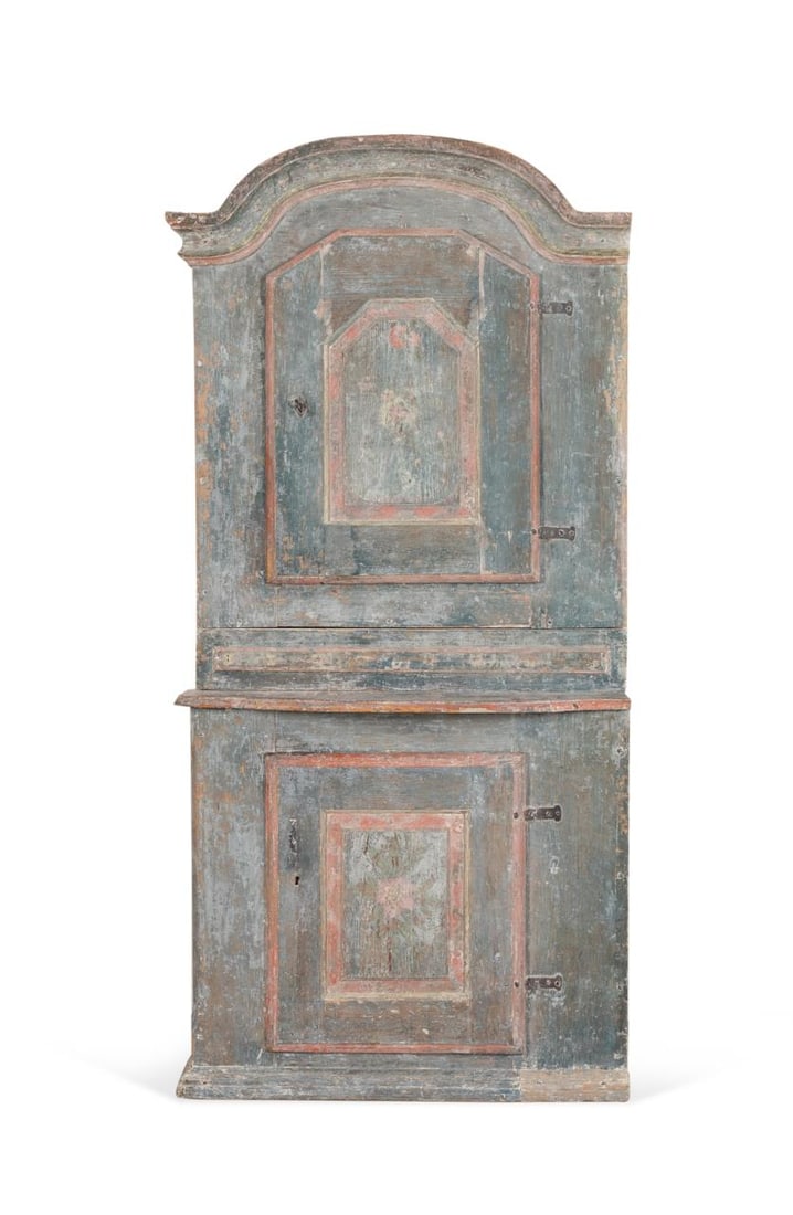 SWEDISH GUSTAVIAN PAINTED CABINET, C. 1800 (1 of 5)