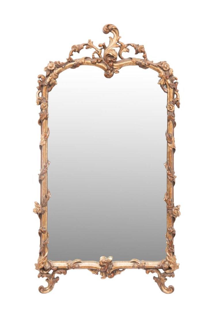 E. 20TH C. ITALIAN ROCOCO STYLE GILTWOOD MIRROR (1 of 3)