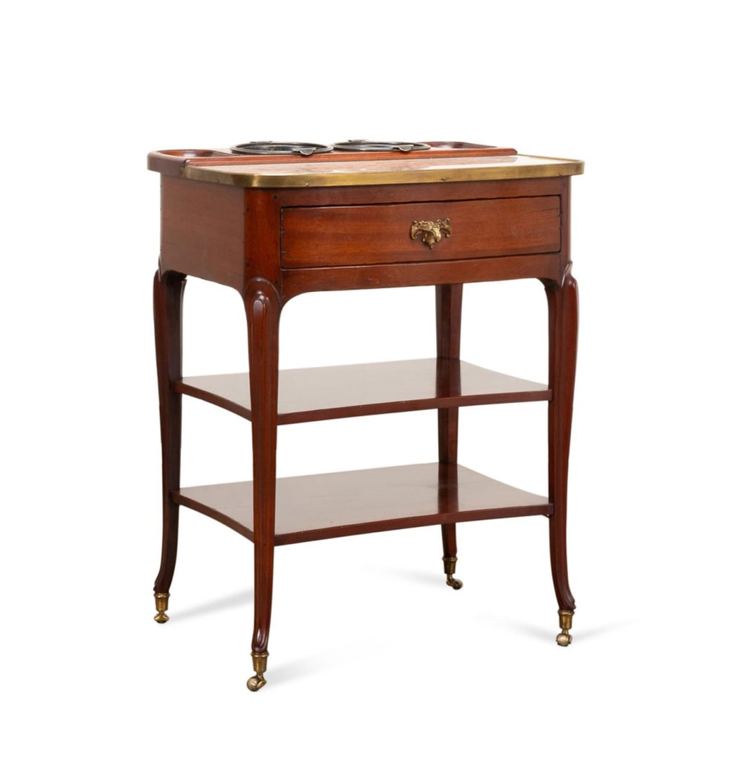 FRENCH MARBLE TOP MAHOGANY RAFRAICHISSOIR (1 of 6)